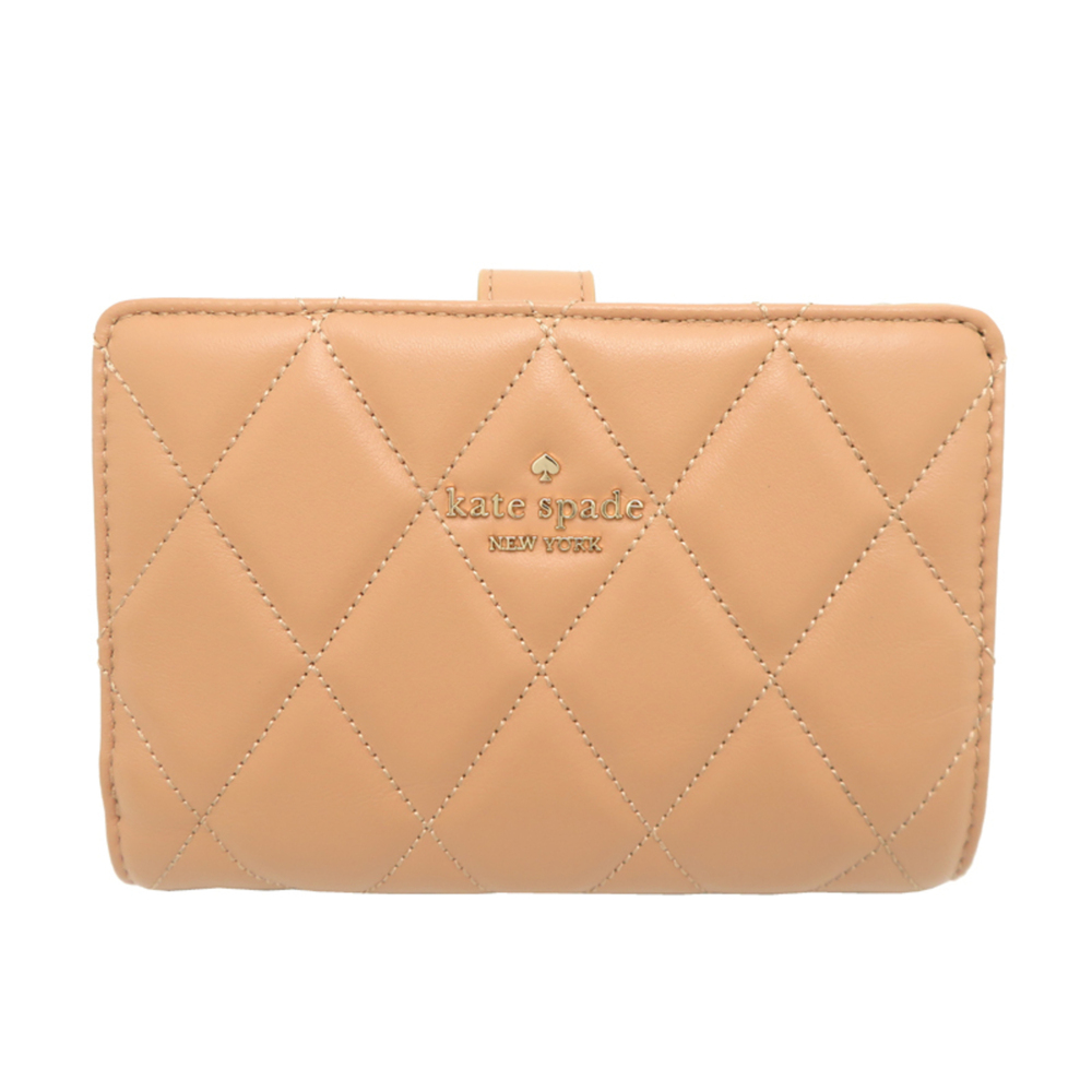 Kate Spade Women's Bi-fold Wallet KG424 Leather Beige
